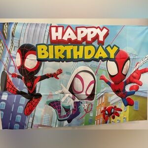 Spidey and Friends Happy Birthday Banner